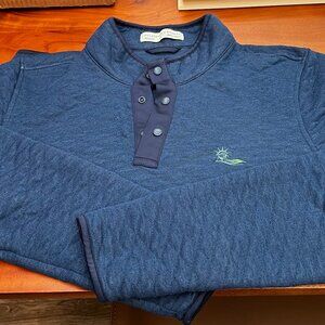 Holderness & Bourne Quilted Golf ⛳️ Pullover Liberty Nat'l Golf Club Sz Medium